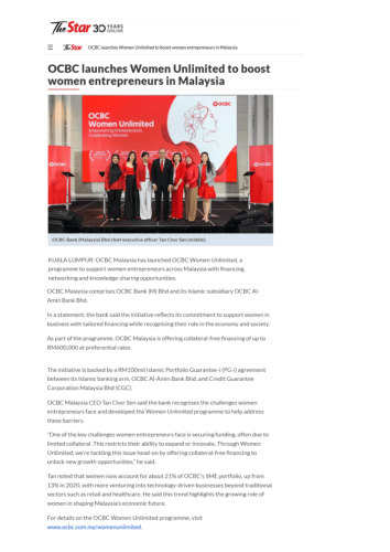 OCBC - The Star newspaper